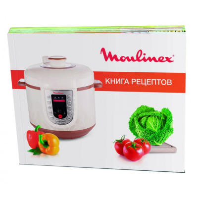 Мультиварка-скороварка Moulinex, 1000Вт, чаша-5л, сенсорное управл., металл/пластик, белый (CE501134)