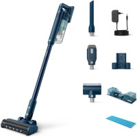 Пилосос Philips безпровідний Series 5000, вологе прибирання, конт пил -0.6л, автон. робота до 60хв, вага-1.5кг, НЕРА, синій