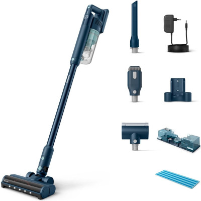 Пилосос Philips безпровідний Series 5000, вологе прибирання, конт пил -0.6л, автон. робота до 60хв, вага-1.5кг, НЕРА, синій Пилосос Philips безпровідний Series 5000, вологе прибирання, конт пил -0.6л, автон. робота до 60хв, вага-1.5кг, НЕРА, синій