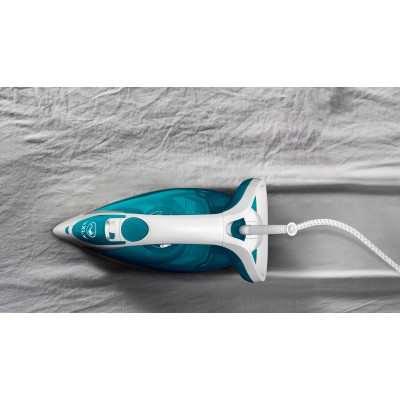 Праска Tefal Easygliss Plus, 2500Вт, 270мл, паровий удар -195гр, постійна пара - 45гр, керам. підошва, біло-блакитний Праска Tefal Easygliss Plus, 2500Вт, 270мл, паровий удар -195гр, постійна пара - 45гр, керам. підошва, біло-блакитний