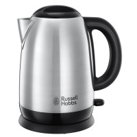 Електрочайник Russell Hobbs Adventure 1.7л, метал, сріблясто-чорний