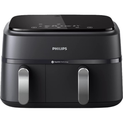 Philips Мультипіч Ovi Dual 2750Вт, чаша-6+3л, сенсорне управл., 2 контейнера,8 авто. Програм, пластик, чорний Philips Мультипіч Ovi Dual 2750Вт, чаша-6+3л, сенсорне управл., 2 контейнера,8 авто. Програм, пластик, чорний