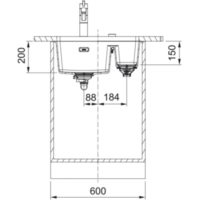 Мийка кухонна Franke Maris, фраграніт, прямокутник, без крила, 553х433х200мм, чаша - 1.5, під стільницю, MRG 160, сірий камінь Мийка кухонна Franke Maris, фраграніт, прямокутник, без крила, 553х433х200мм, чаша - 1.5, під стільницю, MRG 160, сірий камінь