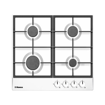 Варильна поверхня Hansa газова, 60см, чавун, білий Варильна поверхня Hansa газова, 60см, чавун, білий
