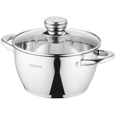 Каструля зі скляною кришкою ARDESTO Gemini Lucca, 3.2л, нержавіюча сталь Каструля зі скляною кришкою ARDESTO Gemini Lucca, 3.2л, нержавіюча сталь