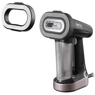Tefal Відпарювач компактний Pure Force 3в1, 1800Вт, 180мл, постійна пара - 35гр, керам. підошва, чорно-рожевий Tefal Відпарювач компактний Pure Force 3в1, 1800Вт, 180мл, постійна пара - 35гр, керам. підошва, чорно-рожевий