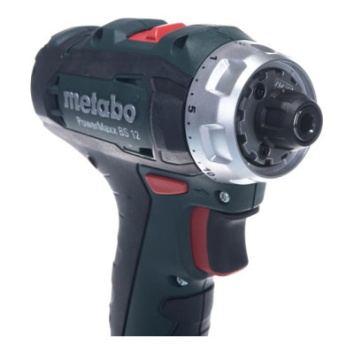 Шуруповерт-дрель аккумуляторний Metabo PowerMaxx BS 12 12В 2х2.0А·ч 17·40Нм 0-360·01400об·мин 1.1кг Шуруповерт-дрель аккумуляторний Metabo PowerMaxx BS 12 12В 2х2.0А·ч 17·40Нм 0-360·01400об·мин 1.1кг