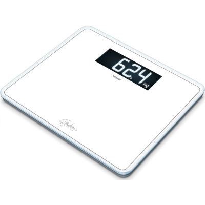Beurer Ваги підлогові, 200кг, товщина 8мм, великий дисплей, 3хААА в комплекті, скло, білий Beurer Ваги підлогові, 200кг, товщина 8мм, великий дисплей, 3хААА в комплекті, скло, білий