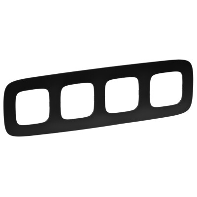 Рамка 4 пости Legrand Valena ALLURE, матовий чорний