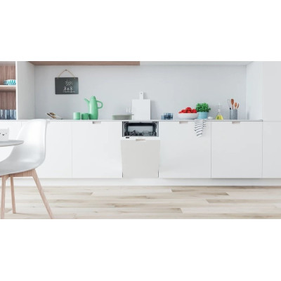 Посудомийна машина Indesit вбудовувана, 10компл., F, 45см, дисплей, білий Посудомийна машина Indesit вбудовувана, 10компл., F, 45см, дисплей, білий
