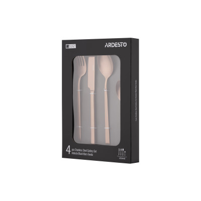 ARDESTO Набір столових приборів Black Mars Favola 4 пр., мідний, нержавіюча сталь ARDESTO Набір столових приборів Black Mars Favola 4 пр., мідний, нержавіюча сталь