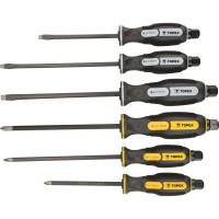 Викрутки TOPEX ударні, SL,PH, сталь CrV, набір 6шт Викрутки TOPEX ударні, SL,PH, сталь CrV, набір 6шт