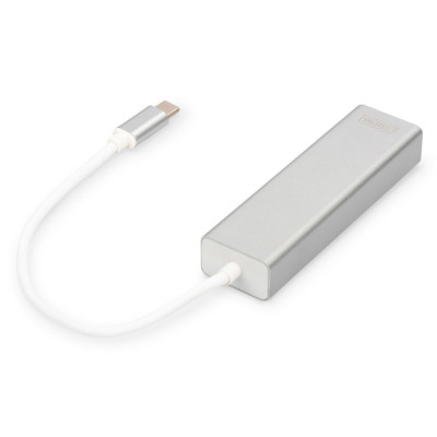 Digitus Концентратор USB-C - USB 3.0 3 Port Hub + Gigabit Ethernet Digitus Концентратор USB-C - USB 3.0 3 Port Hub + Gigabit Ethernet