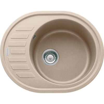 Мийка кухонна Franke Ronda, фраграніт, овал, з крилом, 620х500х200мм, чаша - 1, накладна, ROG 611-62, бежевий Мийка кухонна Franke Ronda, фраграніт, овал, з крилом, 620х500х200мм, чаша - 1, накладна, ROG 611-62, бежевий