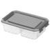 Контейнер двосекційний для зберігання харчових продуктів ARDESTO Fresh 2х0.25л, пластик, прямокутна, сірий