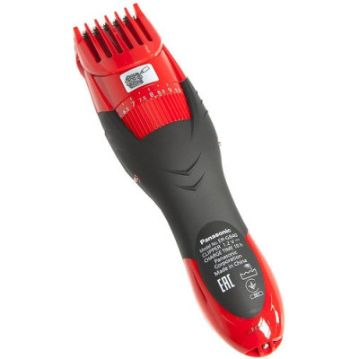 Тример Panasonic, для бороди і вусів, мережа+акум., насадок-1, червоно-чорний