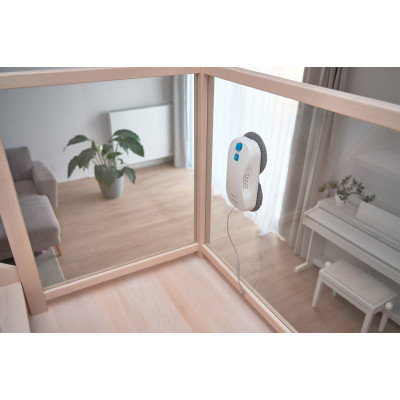 Робот-пилосос для вікон Sencor, 3000Па, вода -0.06л, вологе прибирання, від мережі, білий