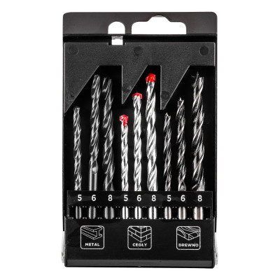 Набір свердл GRAPHITE по металу, цеглі: 5-6, 8, 9шт
