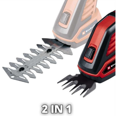 Ножиці для трави акумуляторні Einhell GC-CG 36/70 Li WT 3.6В акб 1х2А·год 7/11см крок різу 8мм 0.8кг