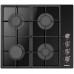 Варильна поверхня Hansa газова на склі, 60см, чавун, чорний