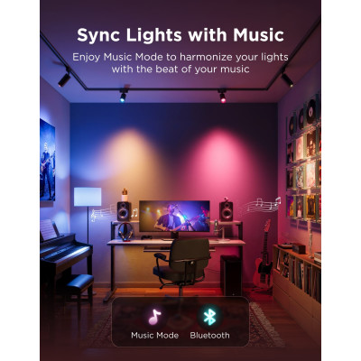 Лампа розумна Govee H600C, E14, 5W, 450Lm, 2700K-6400K, RGBWW, WI-FI/Bluetooth, білий