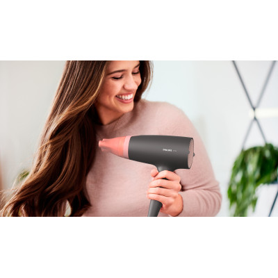 Фен Philips 3000 Series, 2100Вт, 3 режими, іонізація, хол. обдув, чорно-рожевий