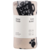 Плед ARDESTO Fleece 130x160см, 100% поліестер, песики, бежевий