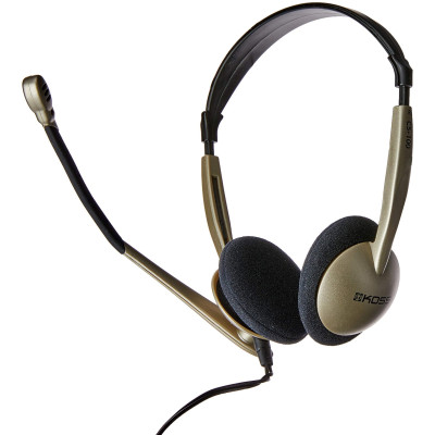 Гарнитура компьютерная стерео On-Ear Koss CS100i, 3.5мм, Uni Mic, 2.4м, кремовый (197138.101)