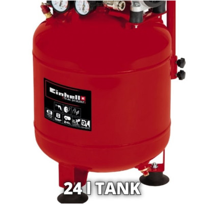 Компресор повітряний Einhell TE-AC 24 Silent, 750Вт, 24л, 135л/хв, 8бар