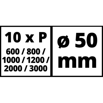 Набір шліфпаперу Einhell до TC-PA 50, 50 мм, по металу, 60 шт