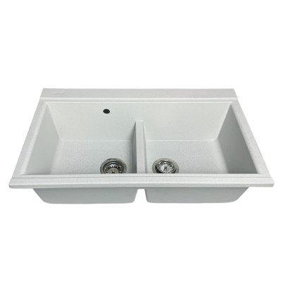 Набір кухонний Adamant Similar, штучний камінь, прямокут., без крила, 885x505x230мм, чаша - 2, врізна, Old stone + змішувач + дозатор + ополіскувач склянок + коландер Набір кухонний Adamant Similar, штучний камінь, прямокут., без крила, 885x505x230мм, чаша - 2, врізна, Old stone + змішувач + дозатор + ополіскувач склянок + коландер