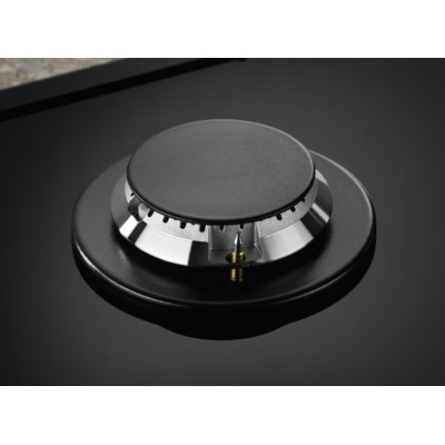 Варильна поверхня Electrolux газова на склі, 75см, чавун, чорний Варильна поверхня Electrolux газова на склі, 75см, чавун, чорний