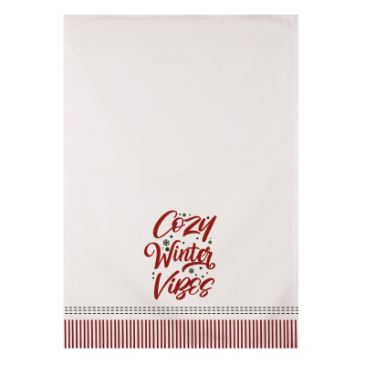 Рушничок для кухні ARDESTO Happy Holidays 45х65см, 90% поліестер, 10% бавовна, білий Рушничок для кухні ARDESTO Happy Holidays 45х65см, 90% поліестер, 10% бавовна, білий