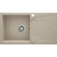 Мийка кухонна Deante Evora, граніт, прямокутник, з крилом, 780х440х193мм, чаша - 1, накладна, пісок Мийка кухонна Deante Evora, граніт, прямокутник, з крилом, 780х440х193мм, чаша - 1, накладна, пісок
