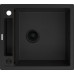 Мийка кухонна Deante Magnetic, граніт, квадрат, без крила, 560х500х219мм, чаша - 1, накладна, чорний матовий
