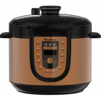 Мультиварка-скороварка Moulinex, 1000Вт, чаша-5л, сенсорне керув., метал/пластик, бронзово-чорний Мультиварка-скороварка Moulinex, 1000Вт, чаша-5л, сенсорне керув., метал/пластик, бронзово-чорний