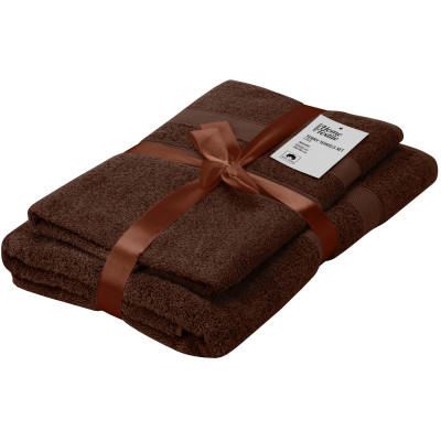 Набір рушників махрових ARDESTO Splendid 50х90см, 70х140см, 2шт, 100% бавовна, коричневий Набір рушників махрових ARDESTO Splendid 50х90см, 70х140см, 2шт, 100% бавовна, коричневий