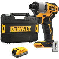Шуруповерт ударный аккумуляторный DeWalt XR Li-Ion PowerStack 18В 1х1.7А·ч 192Нм 3200об/мин 4200уд/мин кейс 0.88кг без ЗП
