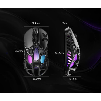 Миша GravaStar Mercury X, BT/WL/USB-A, RGB, чорний Миша GravaStar Mercury X, BT/WL/USB-A, RGB, чорний