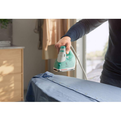 Праска Electrolux, 2200Вт, 250мл, паровий удар 90гр, нерж. сталь, зелено-білий