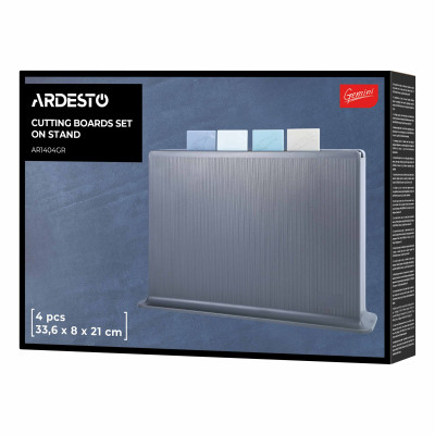 Набір дошок кухонних на підставці ARDESTO Gemini, 4шт, 33.6x8x21см, пластик
