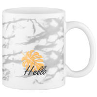 ARDESTO Чашка Hello, 330мл, кераміка, біло-сірий