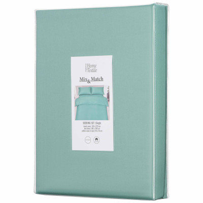 КПБ 1.5сп ARDESTO Mix&Match, підковдра 160х220см, простирадло 180x240см, наволочки (2) 50х70см, 100% бавовна, сатин, зелений КПБ 1.5сп ARDESTO Mix&Match, підковдра 160х220см, простирадло 180x240см, наволочки (2) 50х70см, 100% бавовна, сатин, зелений