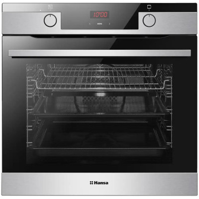 Духовка электр. Hansa, 60см, 77л, A,  гриль, емаль легкого очищення, диспл., нержавіюча сталь Духовка электр. Hansa, 60см, 77л, A,  гриль, емаль легкого очищення, диспл., нержавіюча сталь