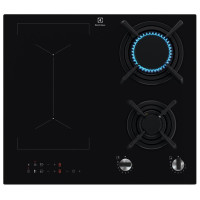 Варильна поверхня Electrolux комбінована (2 газ + 2 інд), 60см, розширена зона, чавун, чорний Варильна поверхня Electrolux комбінована (2 газ + 2 інд), 60см, розширена зона, чавун, чорний