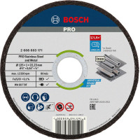 Диск відрізний Bosch Professional Stand по металу, 125х1.0х22.2мм, 10шт Диск відрізний Bosch Professional Stand по металу, 125х1.0х22.2мм, 10шт