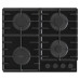 Варочная поверхность Gorenje газовая на стекле, 60см, чугун, черный GT642SYB