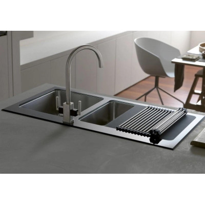Килимок для кухонної мийки Rollmat, 468х420мм, нерж