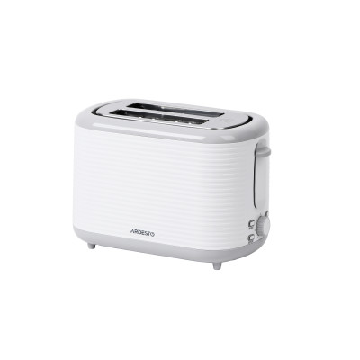 Тостер Ardesto White stripes T-F17WG 930Вт, пластик, білий+сірий
