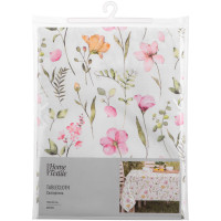 Скатертина ARDESTO Spring flowers 120х140см, 100% поліестер, білий Скатертина ARDESTO Spring flowers 120х140см, 100% поліестер, білий